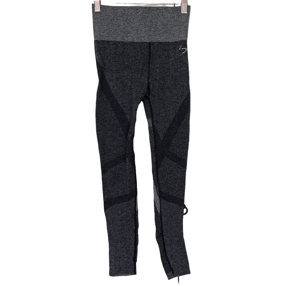 Beach Body Women's Gray Heathered Athletic Seamless Work Out Leggings Size Small
